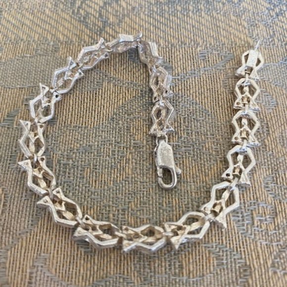 VTG 925 Silver Link BRACELET - Picture 2 of 8